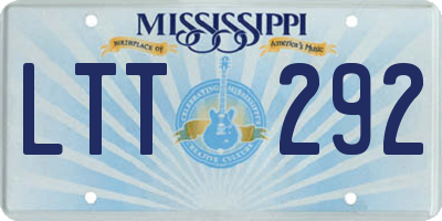 MS license plate LTT292