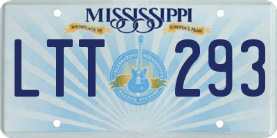 MS license plate LTT293
