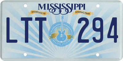 MS license plate LTT294