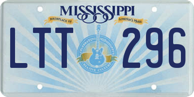 MS license plate LTT296