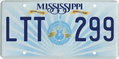 MS license plate LTT299