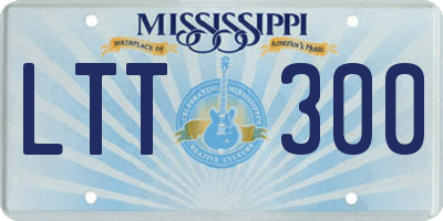 MS license plate LTT300