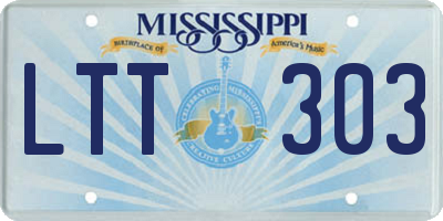MS license plate LTT303