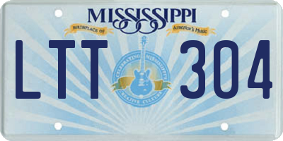 MS license plate LTT304