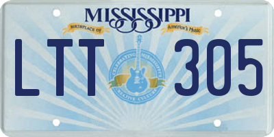 MS license plate LTT305