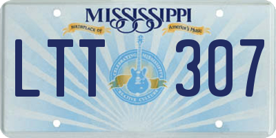 MS license plate LTT307