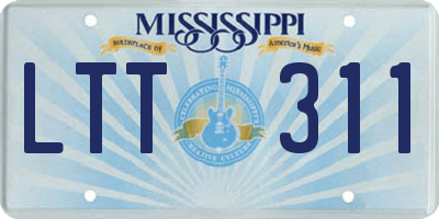 MS license plate LTT311