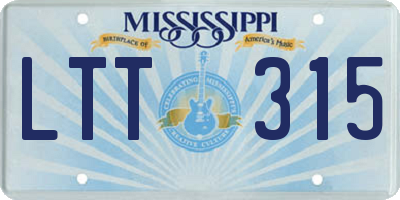 MS license plate LTT315