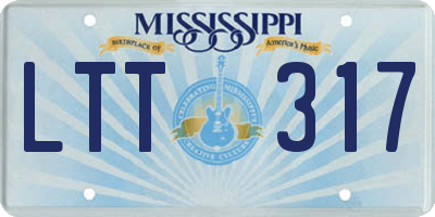 MS license plate LTT317