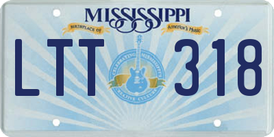 MS license plate LTT318