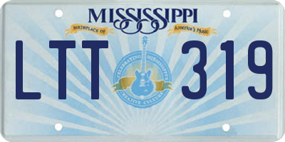 MS license plate LTT319