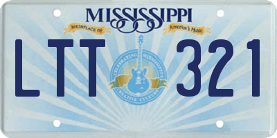 MS license plate LTT321