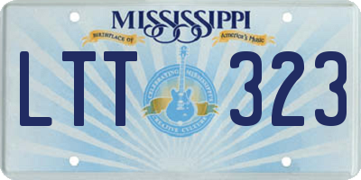 MS license plate LTT323