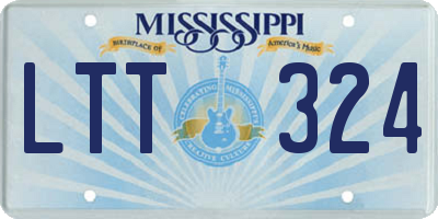 MS license plate LTT324