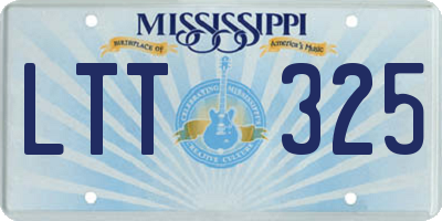 MS license plate LTT325