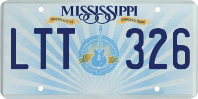 MS license plate LTT326