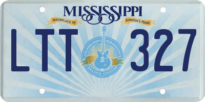MS license plate LTT327