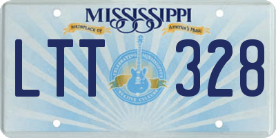 MS license plate LTT328