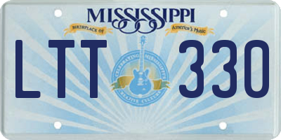 MS license plate LTT330