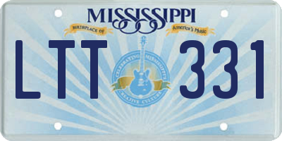 MS license plate LTT331