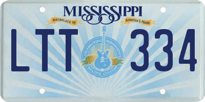 MS license plate LTT334
