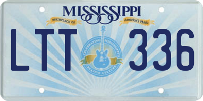 MS license plate LTT336