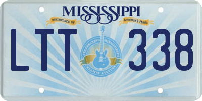 MS license plate LTT338