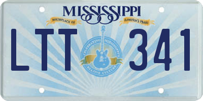 MS license plate LTT341
