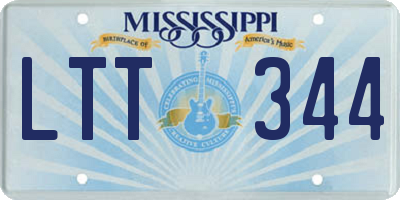 MS license plate LTT344