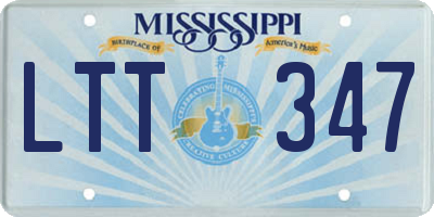 MS license plate LTT347