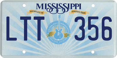 MS license plate LTT356
