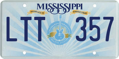 MS license plate LTT357