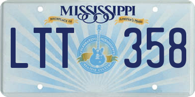 MS license plate LTT358
