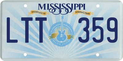 MS license plate LTT359