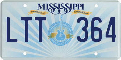 MS license plate LTT364