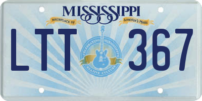 MS license plate LTT367