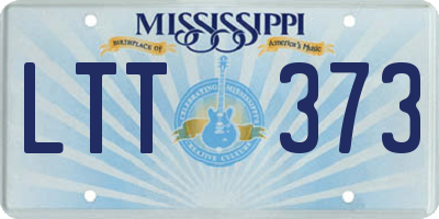 MS license plate LTT373