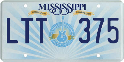 MS license plate LTT375