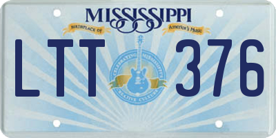 MS license plate LTT376