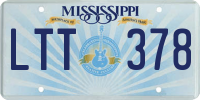 MS license plate LTT378