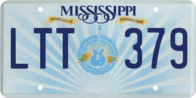 MS license plate LTT379