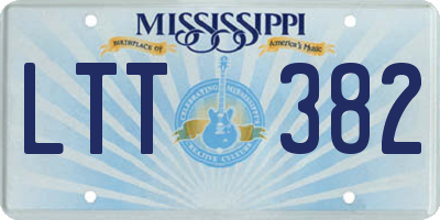 MS license plate LTT382
