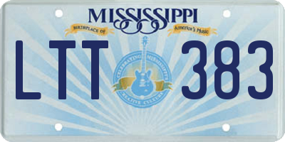 MS license plate LTT383