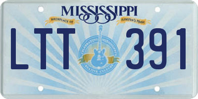 MS license plate LTT391