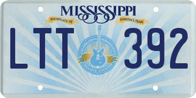 MS license plate LTT392