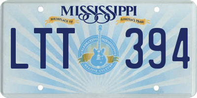 MS license plate LTT394