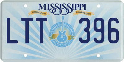 MS license plate LTT396