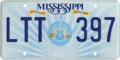 MS license plate LTT397
