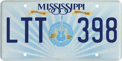 MS license plate LTT398