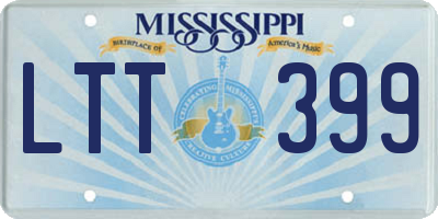 MS license plate LTT399